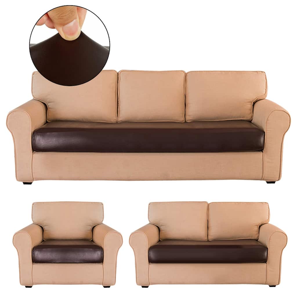 PU Stretch Cushion Cover Couch Cushion Slipcover Sofa Protector