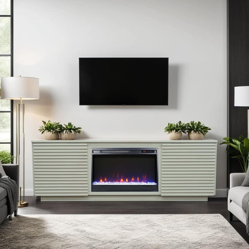 Bridgevine Home Stardust 73 inch Fireplace TV Stand for TVs up to 85 inches