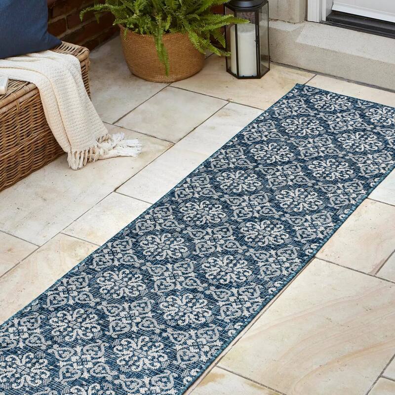 JONATHAN Y Maribel Traditional Mediterranean Tile Design Indoor/Outdoor Area Rug