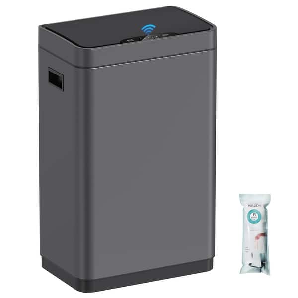 Trash Cans 21 Gallon Motion Sensor Stainless Steel With Lid Rectangular Touchless Garbage Can
