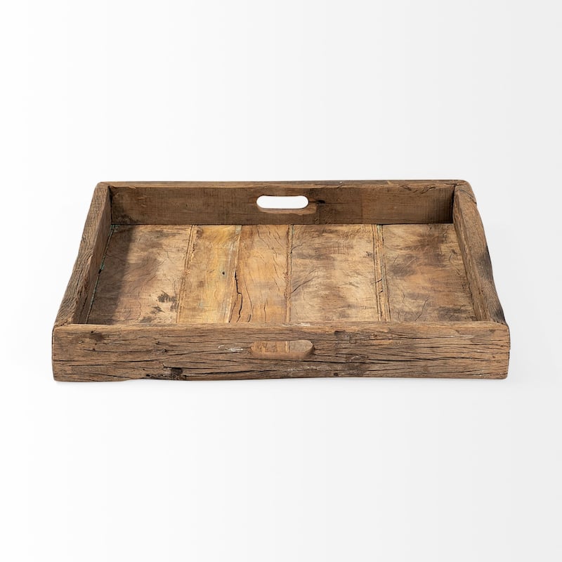 Carson Brown Reclaimed Wood Tray (Small)