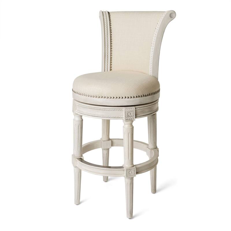 Maven Lane Pullman Swivel Kitchen Stool - Single - White Oak - Bar Height