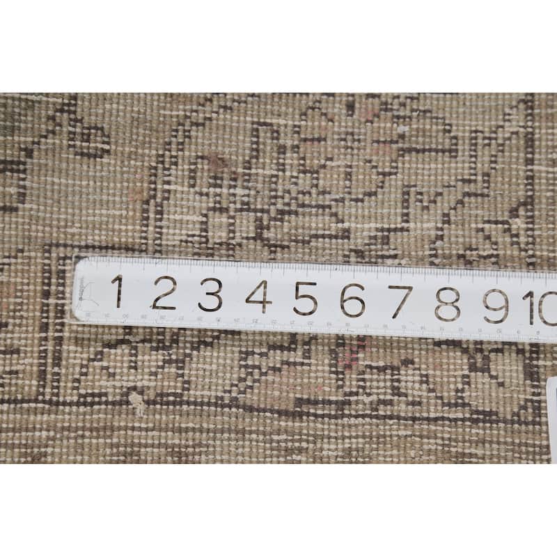 Brown Tabriz Persian Vintage Area Rug Handmade Oriental Wool Carpet - 7'8"x 11'1"