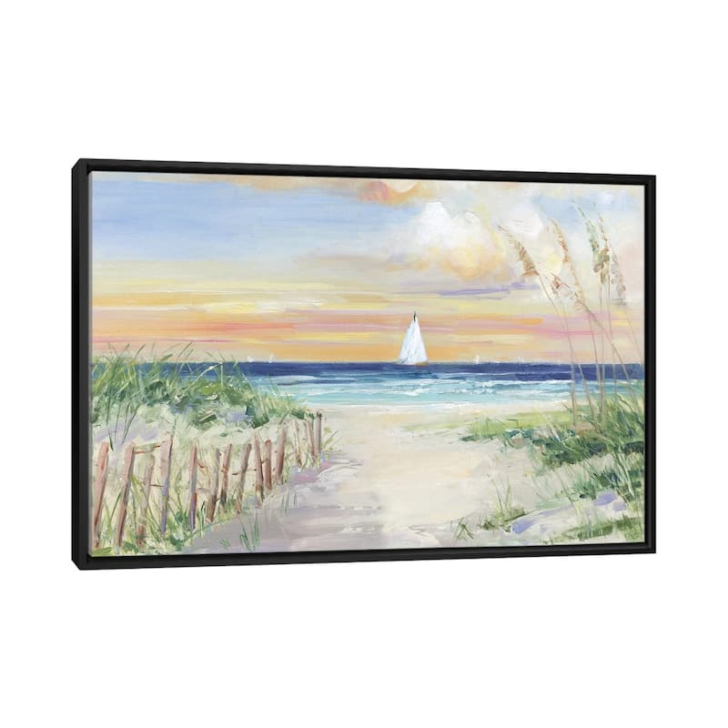 iCanvas "Set Sail" by Sally Swatland Framed Canvas Print - Black - 32x48