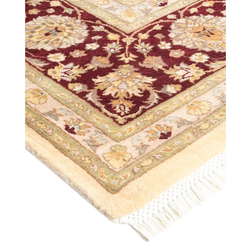 Overton Hand Knotted Wool Vintage Inspired Traditional Mogul Ivory Area Rug - 9 x 12