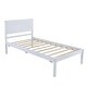 preview thumbnail 3 of 6, Twin Size Wood Platform Bed with Headboard, Sturdy Pine Frame, No Box Spring Needed