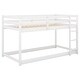 preview thumbnail 10 of 24, Stylish & Simple Twin Bunk Bed,Twin over Twin Floor Bunk Bed with Ladder