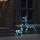 preview thumbnail 2 of 8, vidaXL Acrylic Reindeer Family Christmas Decoration 160 LED Cold White - Cold white - 27.2" x 6.7" x 35.4"
