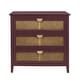 preview thumbnail 4 of 13, Natural rattan Storage Cabinet Wooden Chest with 3 Drawer