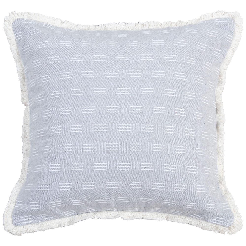 Rizzy Home Drop Stitched Woven Throw Pillow