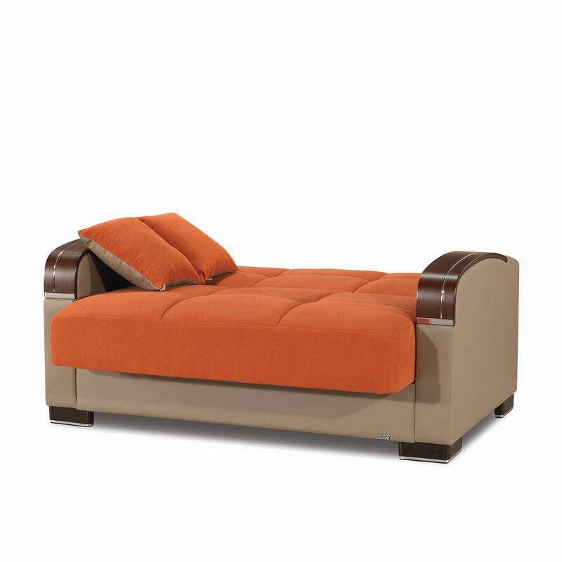 Collection Upholstered Convertible Loveseat With Storage