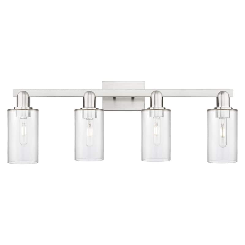 Innovations Lighting 716-4W-11-31 Clymer Vanity Clymer 4 Light 31" - Brushed Satin Nickel / Clear