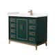 Option Green / Giotto Quartz Top / Satin Bronze Hardware