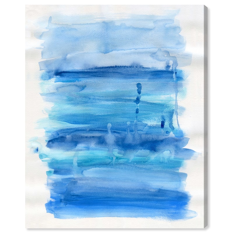 Wynwood Studio Abstract Water Splash Blue and Modern & Contemporary Wall Art Canvas Print