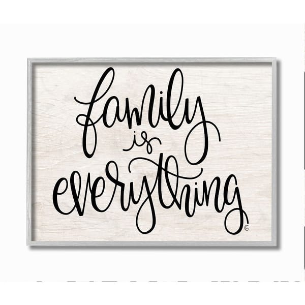 Stupell Industries Family Is Everything Rustic Quote Farm Home Sign Framed Wall Art Beige Overstock 31610213