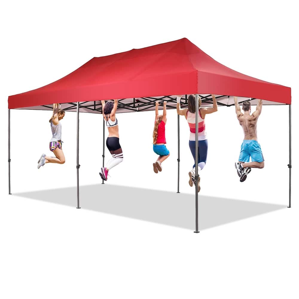 Ainfox 10x20Ft Pop up Canopy Tent Party Heavy Duty Instant Gazebo with 4 Removable Sidewalls