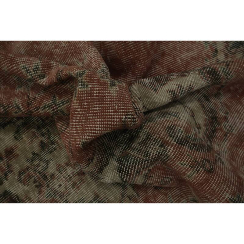 Hand Knotted Oriental 100% Wool Carpet Transitional Floral Red Anatolian Area Rug - 9' 5'' X 6' 0''