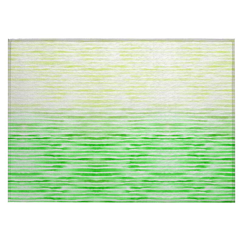 Indoor/ Outdoor Surfside Ombre Washable Rug New - Green - 1'8" x 2'6"