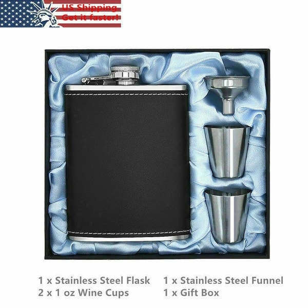 https://ak1.ostkcdn.com/images/products/is/images/direct/af0f4c10f4d847f3f3018e692fc7e663677fde05/Stainless-Steel-8-oz-Hip-Liquor-Whiskey-Alcohol-Flask%2BFunnel-Faux-Leather-Wrap-Black.jpg?impolicy=medium