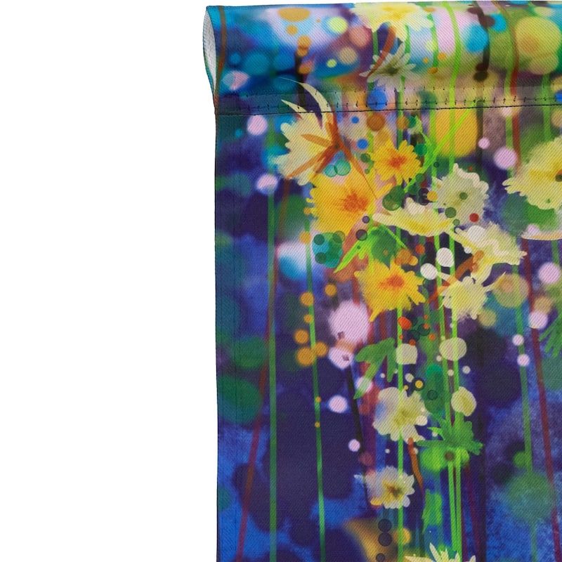 Watercolor Floral "Welcome" Outdoor Garden Flag 18" x 12.5" - 18" x 12.5"