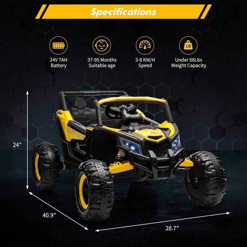 24V 2 Seater Ride on UTV Car for Big Kids