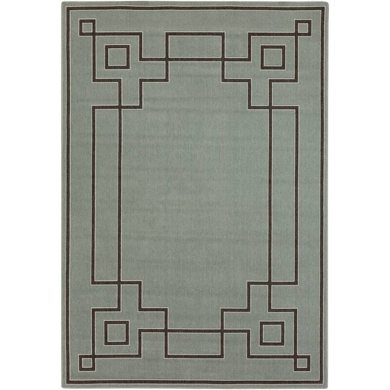 Livabliss Odette Greek Key Border Indoor/ Outdoor Area Rug