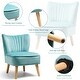 preview thumbnail 24 of 37, Costway Armless Accent Chair Modern Velvet Leisure Chair Single