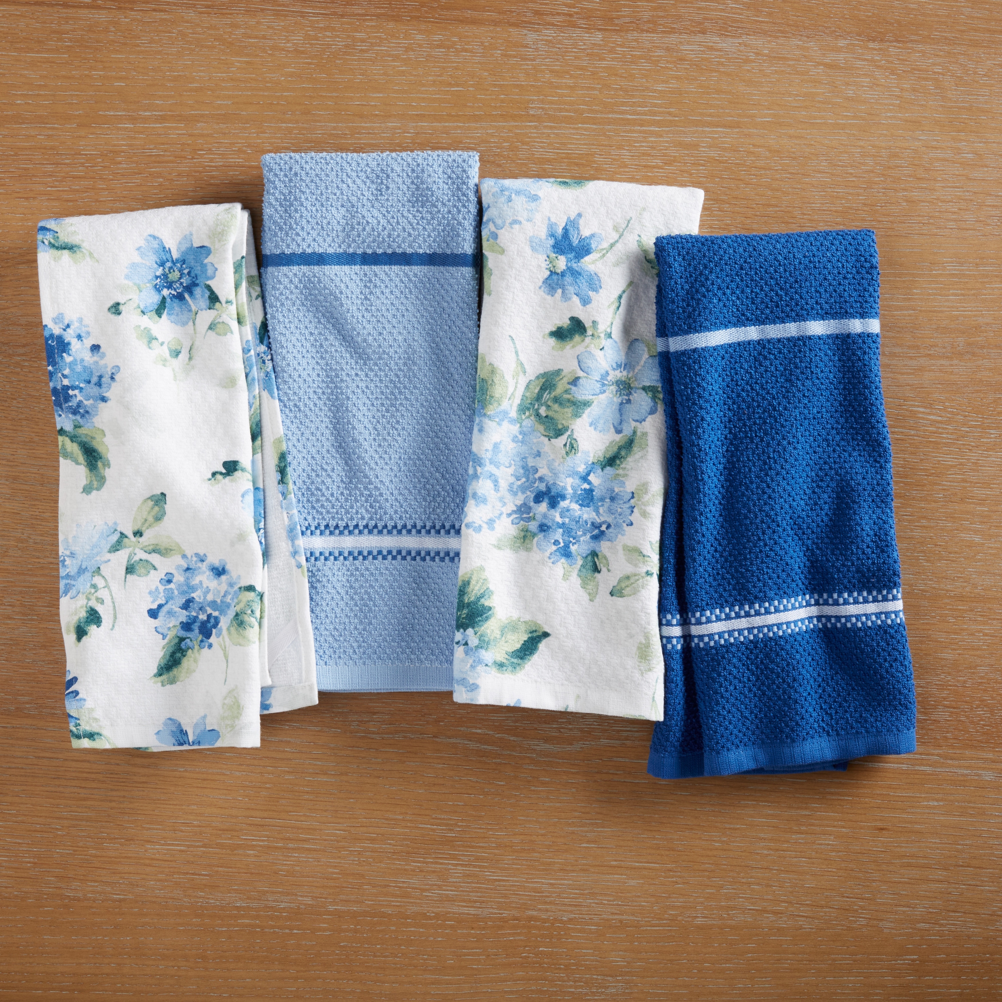 2pk Parquet Kitchen Towels Teal - T-fal : Target