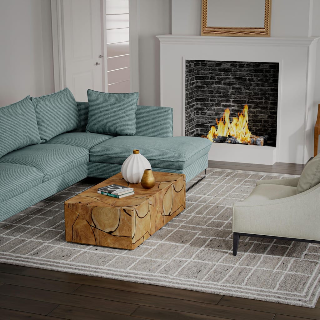 Alora Decor Lofton Geometric Contemporary Wool Rug