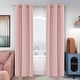 preview thumbnail 39 of 135, Deconovo Grommet Room Darkening Curtains, Set of 4 Panels 42x84 Inch - Coral Pink