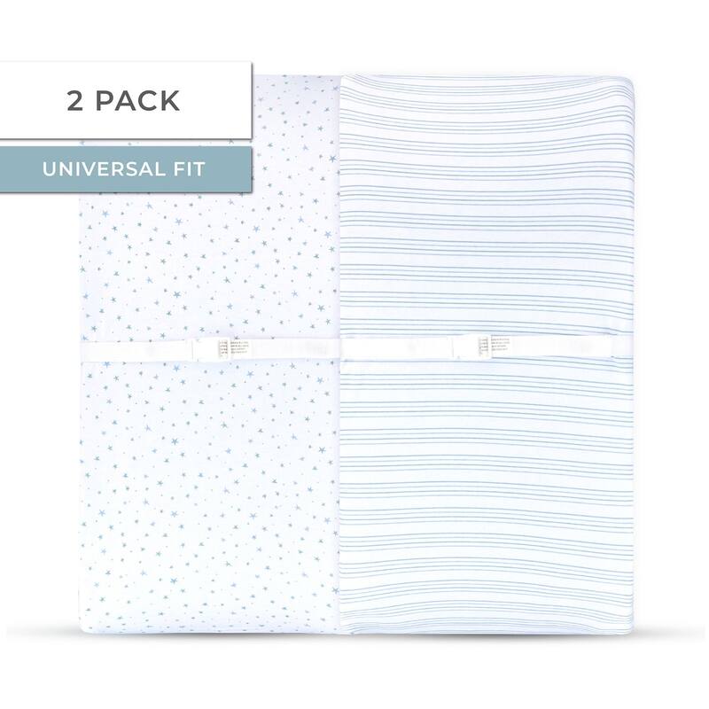 Ely's & Co. Baby Fitted Changing Pad Cover - Cradle Sheet Set - 2 Pack - 32" x 16"
