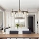 preview thumbnail 1 of 23, Modern Farmhouse 3/5-Light Black Gold Chandelier Clear Glass Kitchen Island Pendant Lighting for Dinning Room