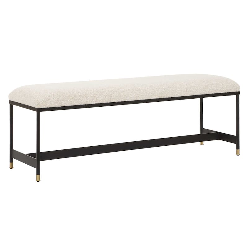 Uttermost Halston Upholstered White Bench