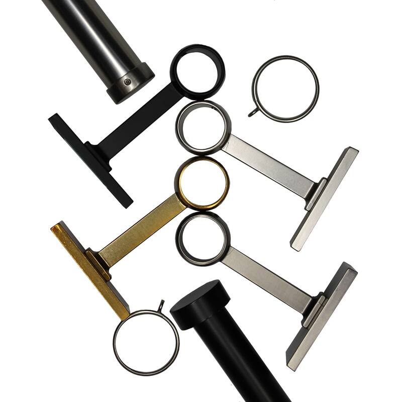 Linen Avenue Curtain Rod Decorative Drapery Bracket Rectangle Base