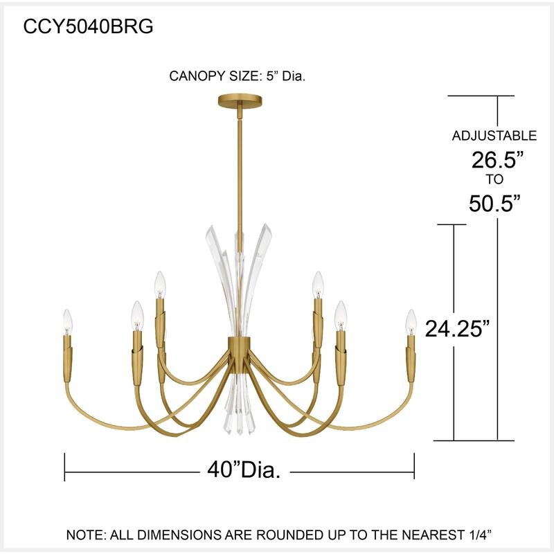 Cecily 9-Light Brushed Gold Chandelier