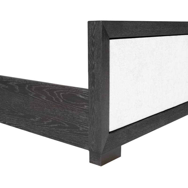 Furniture of America Durem II Modern Classic 5-Piece Solid Wood Panel Bedroom Set with 3-Drawer Nightstand