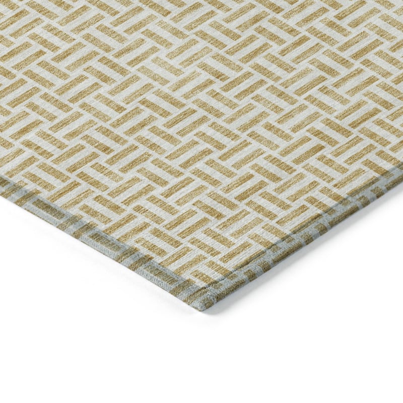 HomeRoots Geometric Transitional Rectangle Outdoor Rug