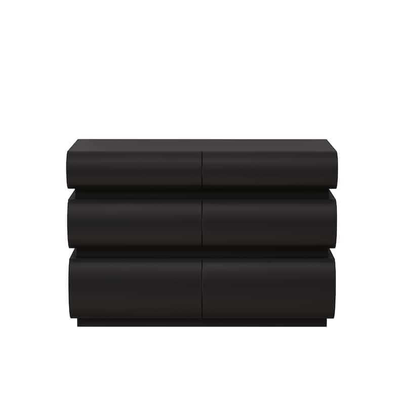 Pull-less Dresser with 6 Drawers, Modern 6 Chest of Drawers with Wide Storage for Bedroom Entryway