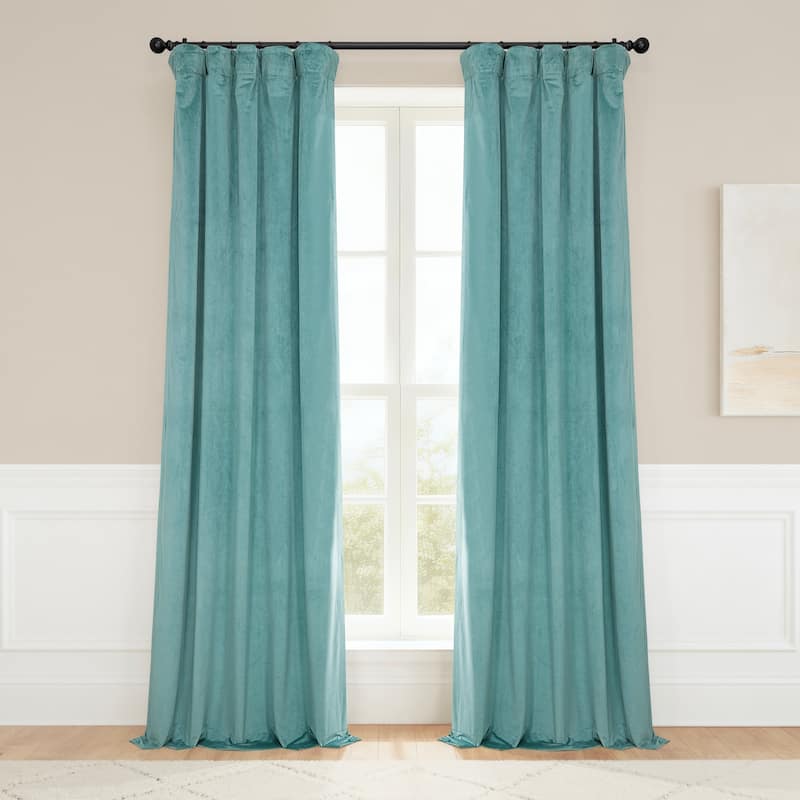 Exclusive Fabrics Signature Velvet Blackout Curtain 120 Inches Long (1 Panel)