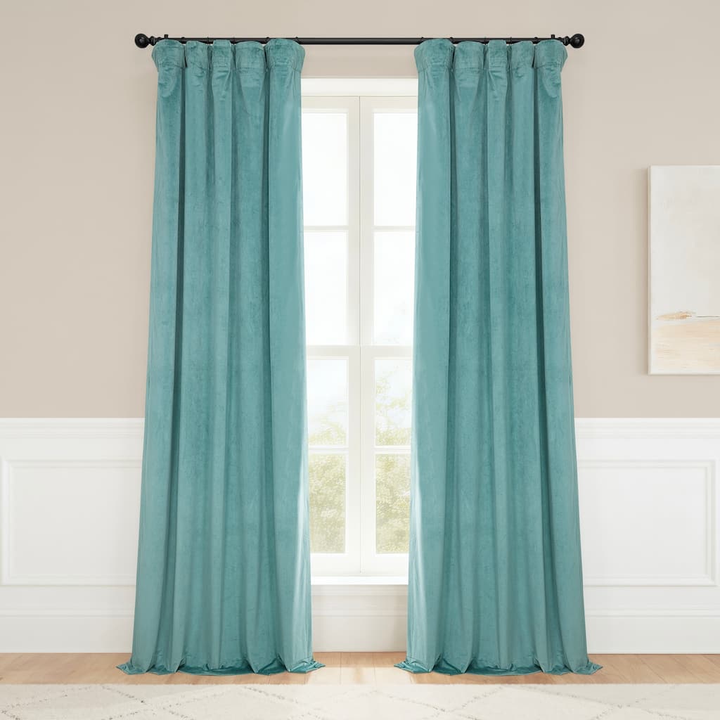 Exclusive Fabrics Signature Velvet Blackout Curtain 120 Inches Long (1 Panel)