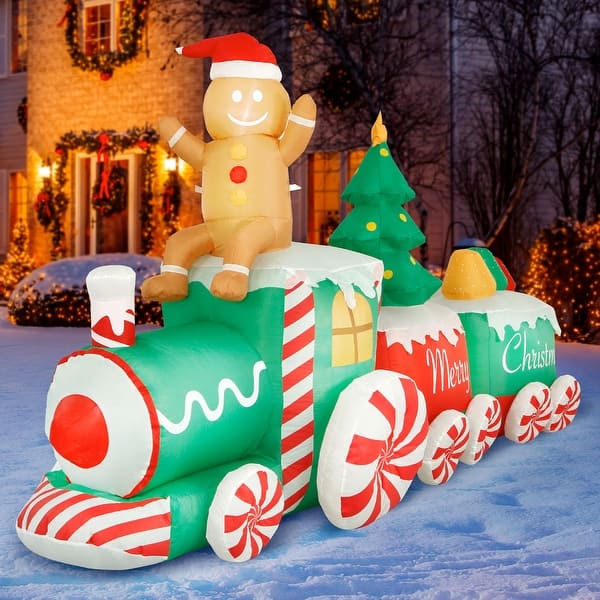 Shop Holidayana 10 Ft Inflatable Christmas Train Outdoor