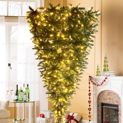 Upside Down Green Christmas Tree