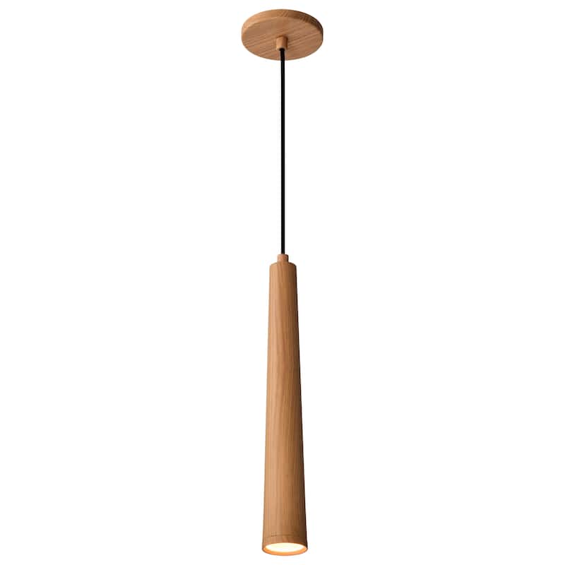 Melrose 12 Watt, 16" LED Pendant Ash Wood Finish - Ash Wood