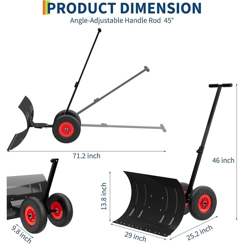 Snow Shovel with Wheels