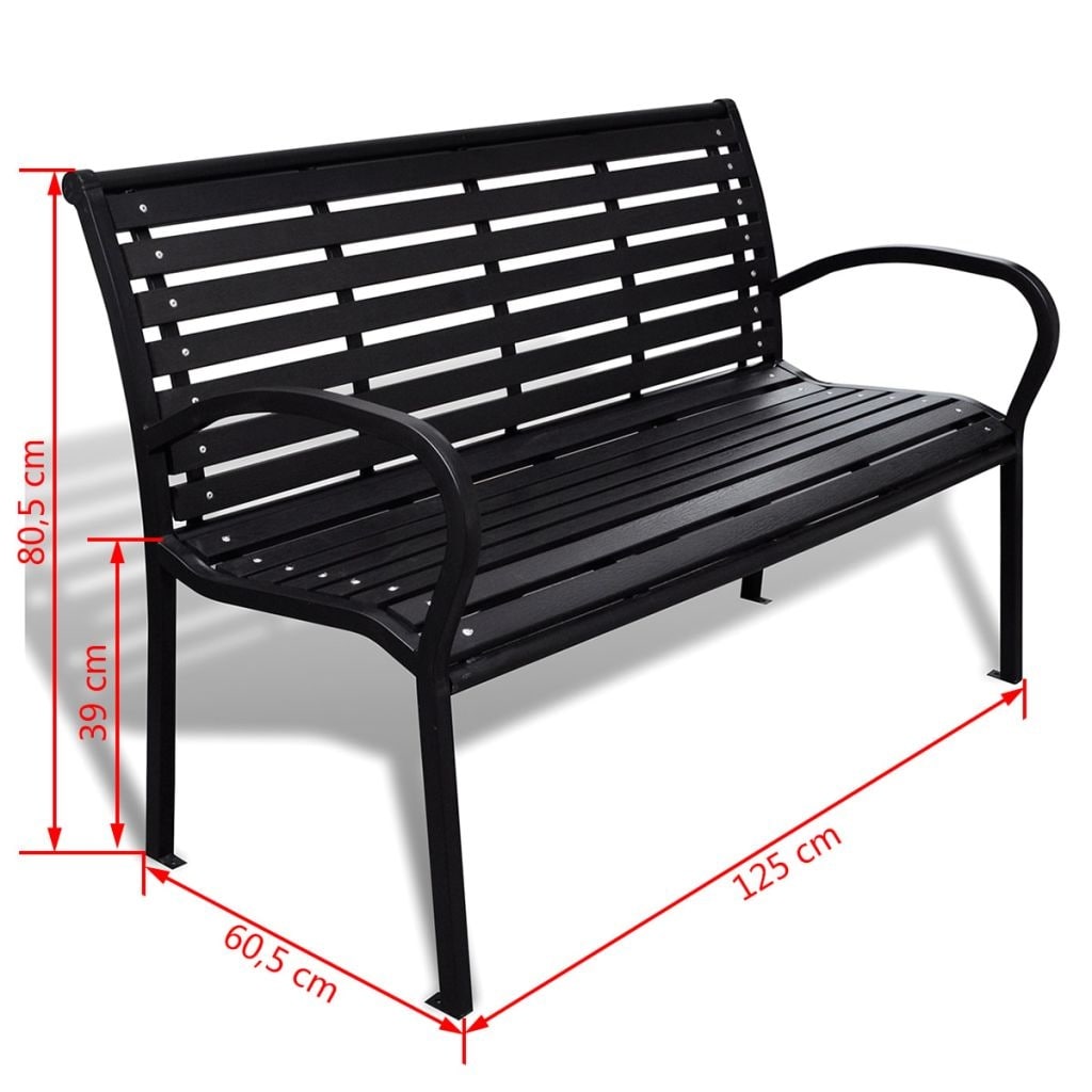 Shop Vidaxl Garden Bench Steel Porch Patio Park Path Chair Outdoor