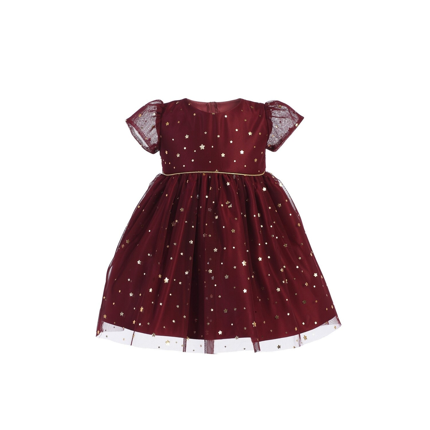Shop Sweet Kids Baby Girls Burgundy Gold Star Dot Soft Mesh