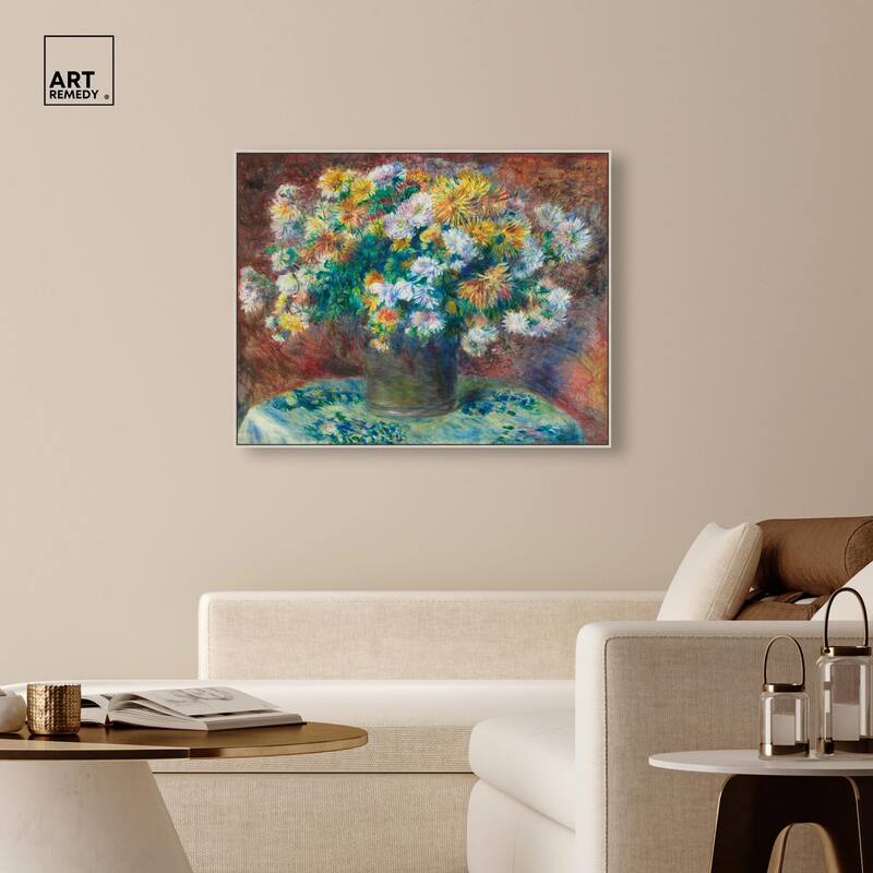 Renoir Chrysanthemum Canvas by Art Remedy