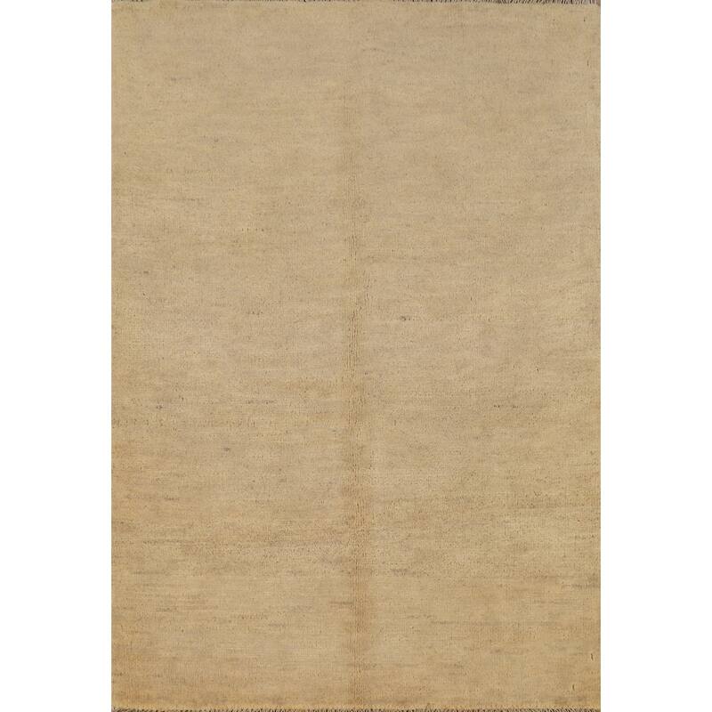 Gabbeh Oriental Foyer Rug Hand-Knotted Solid Wool Carpet - 2'9"x 4'1"