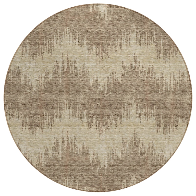 Machine Washable Indoor/ Outdoor Chantille Modern Chevron Rug