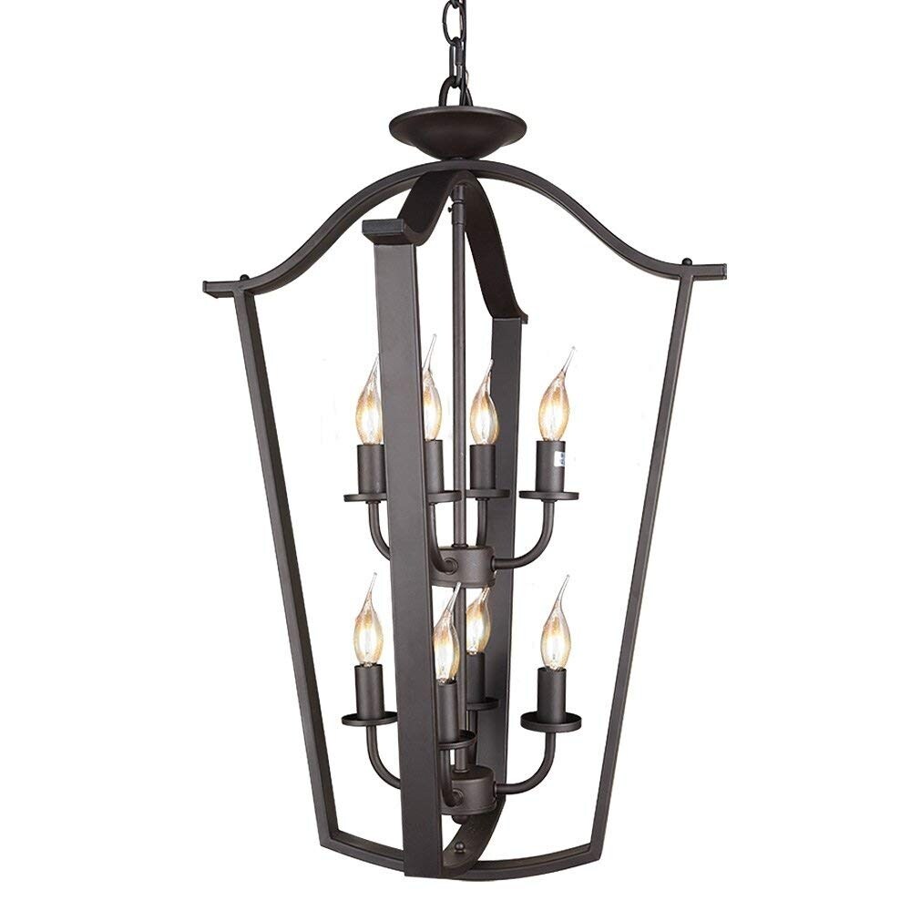 8 light foyer cage chandelier - Chandeliers For Bedrooms by Overstock.com